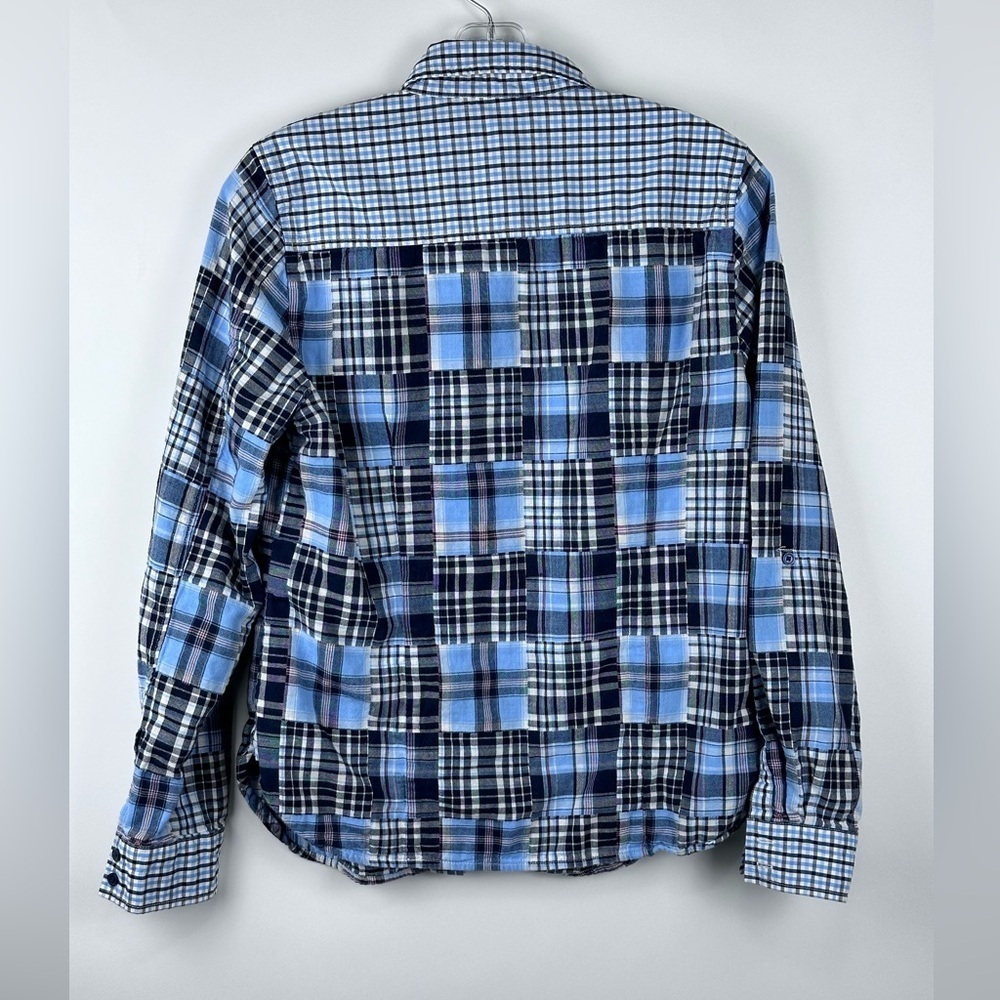 Women's Patchwork Plaid Long Sleeve Button Down S… - image 5